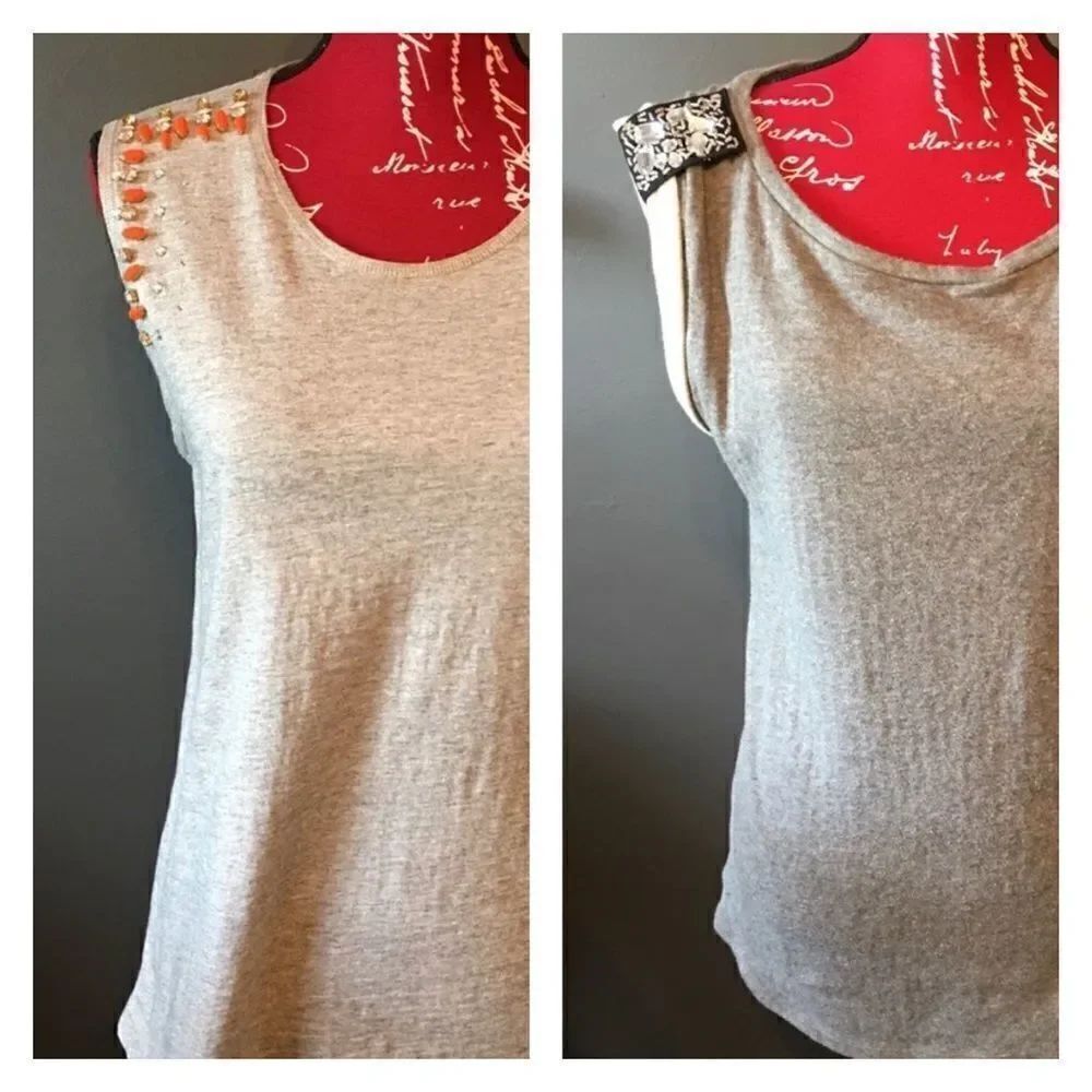 Bundle J. Crew and Gap jeweled tees